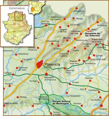 Situación Valle del Jerte