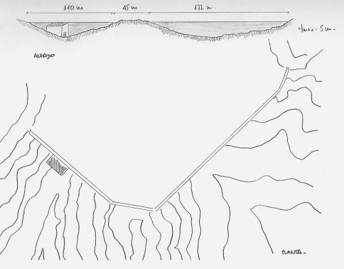 Planta y Alzado presa del Casar